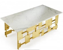 Load image into Gallery viewer, High end Contemporary Brushed Gold Console Table