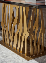 Load image into Gallery viewer, Exclusive Zebra Glass Designer Contemporary Console Table