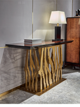 Load image into Gallery viewer, Exclusive Zebra Glass Designer Contemporary Console Table