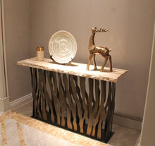 Load image into Gallery viewer, Exclusive Zebra Glass Designer Contemporary Console Table
