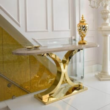 Load image into Gallery viewer, The 24 Carat Gold Plated Lacquered Designer Console Table