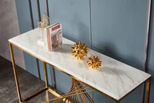 Load image into Gallery viewer, Glamoureax Collection Contemporary Glossy Gold Console Table