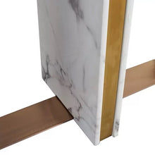 Load image into Gallery viewer, Luxury white /gold contemporary console table