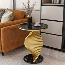 Load image into Gallery viewer, The Gold Plated Marble Designer end table