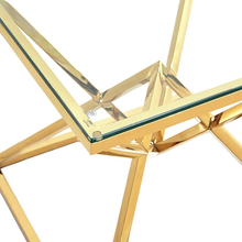 Load image into Gallery viewer, Contemporary Gold Glass EndTable