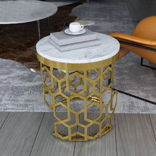 Load image into Gallery viewer, Steel Framed Oval Marble Top Coffee Table