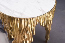 Load image into Gallery viewer, Condensation shaped Gold leaf luxury end table