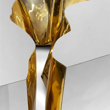 Load image into Gallery viewer, Modern crack effect designer stainless metal end table