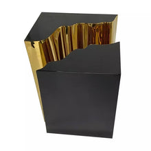 Load image into Gallery viewer, Modern crack effect designer stainless metal end table