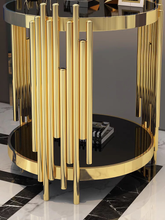 Load image into Gallery viewer, Designer Gold Plated Contemporary End Table