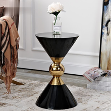 Load image into Gallery viewer, Hourglass Marble Side Table