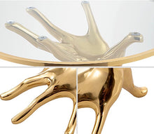Load image into Gallery viewer, Contemporary Gold Hand abstract Side Table