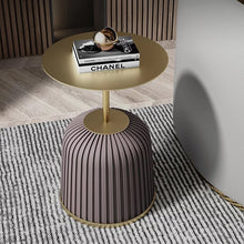 Load image into Gallery viewer, Modern leather base end table