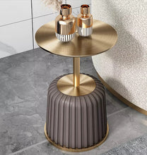 Load image into Gallery viewer, Modern leather base end table