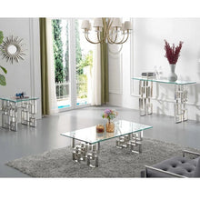 Load image into Gallery viewer, Geometric Designer Glass Top End Table