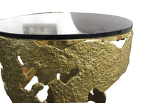 Load image into Gallery viewer, Luxury gold leaf irregular end table