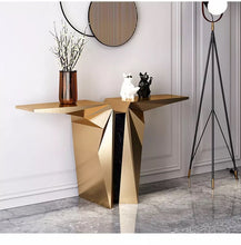 Load image into Gallery viewer, Gold Art Deco statement console table