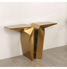 Load image into Gallery viewer, Gold Art Deco statement console table
