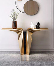 Load image into Gallery viewer, Gold Art Deco statement console table