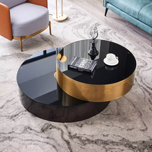 Load image into Gallery viewer, Geometric modern fashion round coffee table