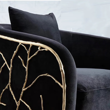 Load image into Gallery viewer, Luxury steel back sofa