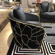 Load image into Gallery viewer, Luxury steel back sofa