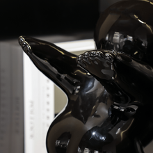 Load image into Gallery viewer, Luxury Black &amp; Gold Adventure Boy Ceramic Sculpture – Modern Tabletop Décor Accent
