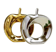 Load image into Gallery viewer, Designer set of 2 gold/silver apple
