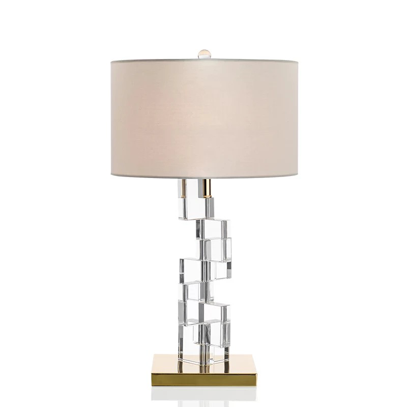 Contemporary clear glass table lamp