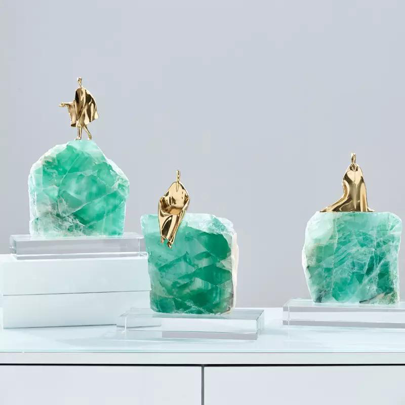 Designer crystal stone decor