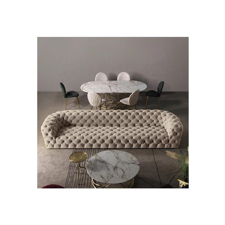 Luxury Italian  tufted design sofa