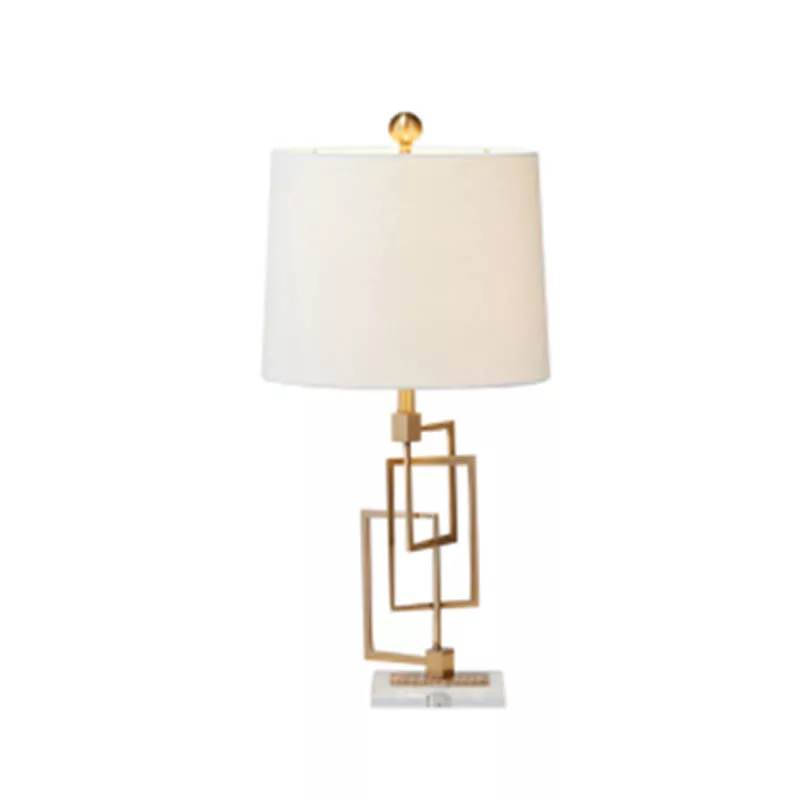 modern Italian crystal gold table lamp