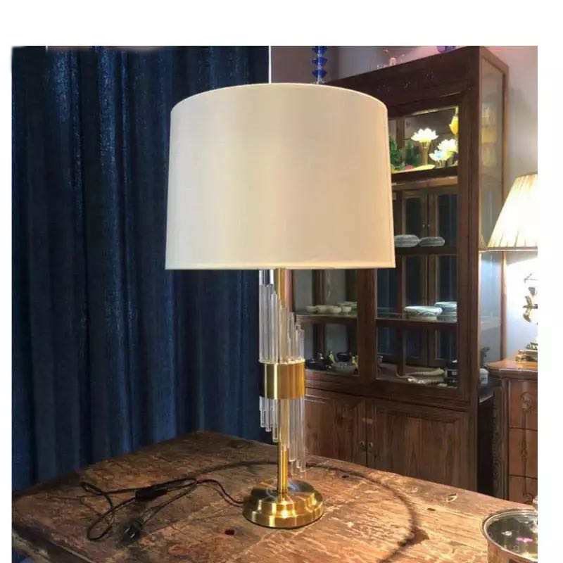 Designer crystal lube table lamp