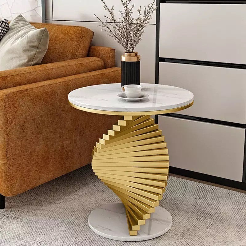 The Gold Plated Marble Designer end table