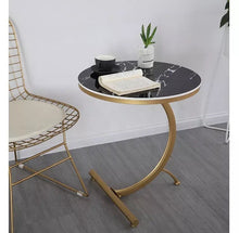 Load image into Gallery viewer, C Shaped High end Marble Top End Table
