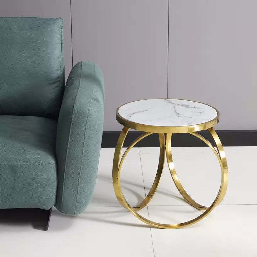 High End Italian Brass Ring Side Table