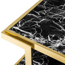 Load image into Gallery viewer, Contemporary Gold Marble Console Table
