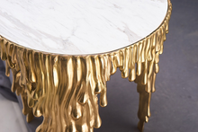 Load image into Gallery viewer, Condensation shaped Gold leaf luxury end table
