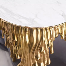 Load image into Gallery viewer, Condensation shaped Gold leaf luxury end table
