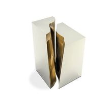 Load image into Gallery viewer, Modern crack effect designer stainless metal end table
