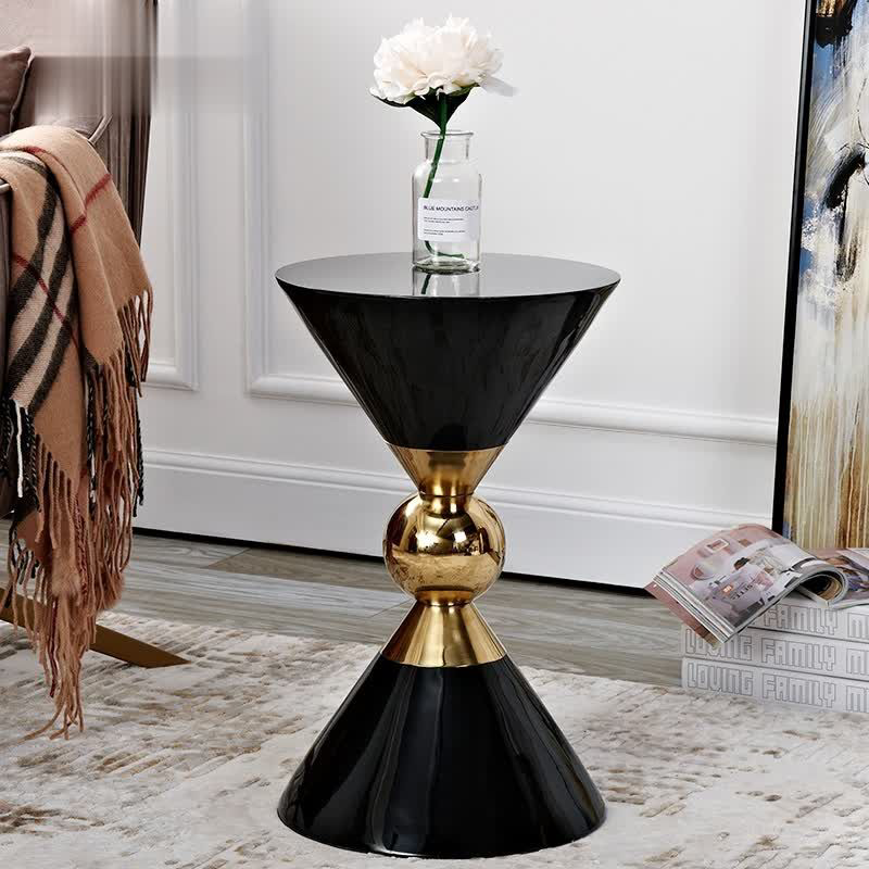 Hourglass Marble Side Table