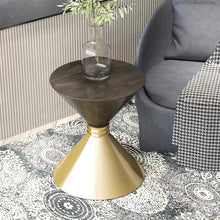 Load image into Gallery viewer, Hourglass two toned Marble &nbsp;Side Table
