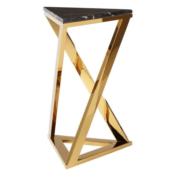 Triangle Contemporary Marble top End Table