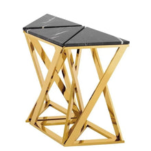 Load image into Gallery viewer, Triangle Contemporary Marble top End Table
