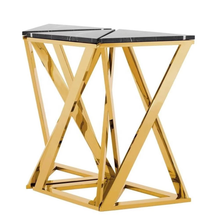 Load image into Gallery viewer, Triangle Contemporary Marble top End Table
