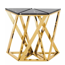 Load image into Gallery viewer, Triangle Contemporary Marble top End Table
