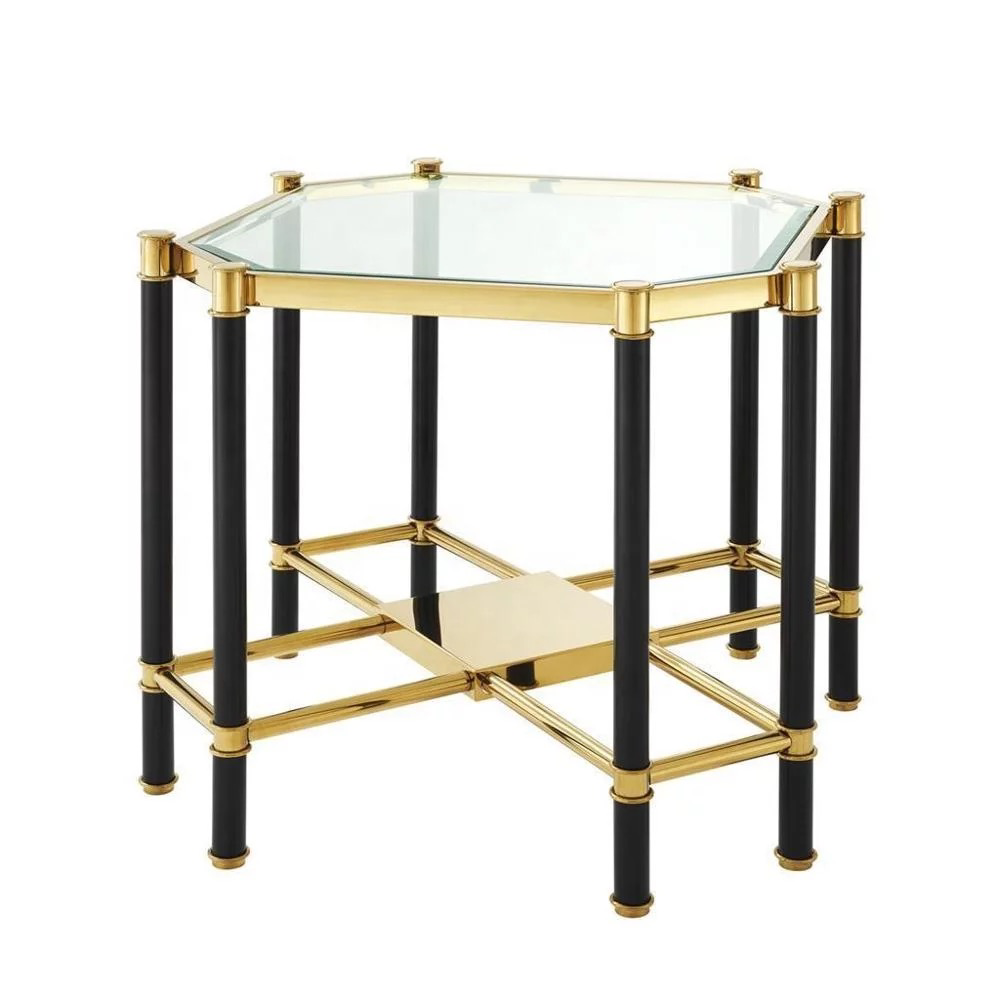 High End Modern Beveled Glass Top Coffee Table