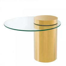 Load image into Gallery viewer, Contemporary Glass Top End Table
