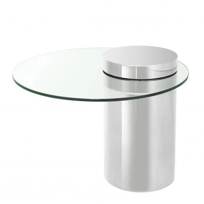 Contemporary Glass Top End Table