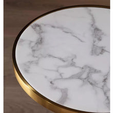 Load image into Gallery viewer, Round marble top Modern Side Table
